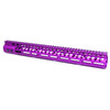 Guntec USA GT-16.5MLK-308-PURPLE 16.5" Ultra Lightweight Thin M-LOK Free Floating Handguard With Monolithic Top Rail (.308 Cal) (Anodized Purple)