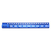 Guntec USA GT-16.5MLK-BLUE 16.5" Ultra Lightweight Thin M-LOK System Free Floating Handguard With Monolithic Top Rail (Anodized Blue)