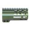 Guntec USA GT-4ALC-GREEN 4" AIR-LOK Series M-LOK Compression Free Floating Handguard With Monolithic Top Rail (Anodized Green)