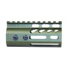 Guntec USA GT-4MLK-GREEN Guntec USA GT-4MLK-GREEN 4" Ultra Lightweight Thin M-LOK Free Floating Handguard With Monolithic Top Rail (Anodized Green) GT-4MLK-GREEN