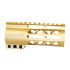 Guntec USA GT-5ALC-GOLD 5" AIR-LOK Series M-LOK Compression Free Floating Handguard With Monolithic Top Rail (Anodized Gold)