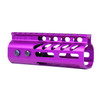 Guntec USA GT-5MLK-PURPLE 5" Ultra Lightweight Thin M-LOK Free Floating Handguard With Monolithic Top Rail (Anodized Purple)