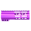 Guntec USA GT-6ALC-PURPLE Guntec USA GT-6ALC-PURPLE 6" AIR-LOK Series M-LOK Compression Free Floating Handguard With Monolithic Top Rail (Anodized Purple) GT-6ALC-PURPLE