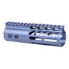 Guntec USA GT-6MLK-GREY 6" Ultra Lightweight Thin M-LOK Free Floating Handguard With Monolithic Top Rail (Anodized Grey)