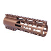  Guntec USA GT-7ALC-308-BRZ 7" AIR-LOK Series M-LOK Compression Free Floating Handguard With Monolithic Top Rail (.308 Cal) (Anodized Bronze) 