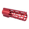 Guntec USA GT-7ALC-308-RED 7" AIR-LOK Series M-LOK Compression Free Floating Handguard With Monolithic Top Rail (.308 Cal) (Anodized Red)