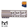  Guntec USA GT-7ALC-FDE 7" AIR-LOK Series M-LOK Compression Free Floating Handguard With Monolithic Top Rail (Flat Dark Earth) 