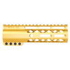  Guntec USA GT-7ALC-GOLD 7" AIR-LOK Series M-LOK Compression Free Floating Handguard With Monolithic Top Rail (Anodized Gold) 