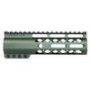 Guntec USA GT-7ALC-GREEN Guntec USA GT-7ALC-GREEN 7" AIR-LOK Series M-LOK Compression Free Floating Handguard With Monolithic Top Rail (Anodized Green) GT-7ALC-GREEN