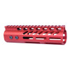 Guntec USA GT-7MLK-308-RED 7" Ultra Lightweight Thin M-LOK System Free Floating Handguard With Monolithic Top Rail (.308 Cal) (Anodized Red)