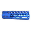  Guntec USA GT-7MLK-BLUE 7" Ultra Lightweight Thin M-LOK Free Floating Handguard With Monolithic Top Rail (Anodized Blue) 