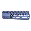 Guntec USA GT-7MLK-GREY 7" Ultra Lightweight Thin M-LOK Free Floating Handguard With Monolithic Top Rail (Anodized Grey)