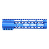  Guntec USA GT-9ALC-BLUE 9" AIR-LOK Series M-LOK Compression Free Floating Handguard With Monolithic Top Rail (Anodized Blue) 