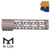 Guntec USA GT-9ALC-FDE 9" AIR-LOK Series M-LOK Compression Free Floating Handguard With Monolithic Top Rail (Flat Dark Earth)