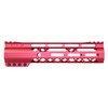 Guntec USA GT-9ALC-G2-RED 9" AIR-LOK Series M-LOK Compression Free Floating Handguard With Monolithic Top Rail (Gen 2) (Anodized Red)