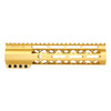 Guntec USA GT-9ALC-GOLD 9" AIR-LOK Series M-LOK Compression Free Floating Handguard With Monolithic Top Rail (Anodized Gold)