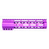 Guntec USA GT-9ALC-PURPLE Guntec USA GT-9ALC-PURPLE 9" AIR-LOK Series M-LOK Compression Free Floating Handguard With Monolithic Top Rail (Anodized Purple) GT-9ALC-PURPLE