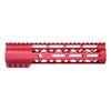 Guntec USA GT-9ALC-RED Guntec USA GT-9ALC-RED 9" AIR-LOK Series M-LOK Compression Free Floating Handguard With Monolithic Top Rail (Anodized Red) GT-9ALC-RED