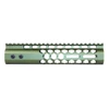Guntec USA GT-9HC-AL-MLK-GREEN Guntec USA GT-9HC-AL-MLK-GREEN 9" Air Lite Series 'Honeycomb' M-LOK Free Floating Handguard With Monolithic Top Rail (Anodized Green) GT-9HC-AL-MLK-GREEN