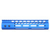 Guntec USA GT-9MLK-BLUE 9" Ultra Lightweight Thin M-LOK System Free Floating Handguard With Monolithic Top Rail (Anodized Blue)