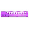  Guntec USA GT-9MLK-PURPLE 9" Ultra Lightweight Thin M-LOK System Free Floating Handguard With Monolithic Top Rail (Anodized Purple) 