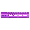 Guntec USA GT-9MLK-PURPLE 9" Ultra Lightweight Thin M-LOK System Free Floating Handguard With Monolithic Top Rail (Anodized Purple)