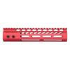 Guntec USA GT-9MLK-RED Guntec USA GT-9MLK-RED 9" Ultra Lightweight Thin M-LOK System Free Floating Handguard With Monolithic Top Rail (Anodized Red) GT-9MLK-RED