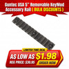 Guntec USA 5-inch Removable KeyMod Accessory Rail, black metal rail with mounting screws for firearm attachment