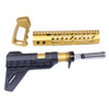 Guntec USA UPS-GOLD AR-15 Ultra Pistol Furniture Set (Anodized Gold)