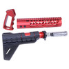 Guntec USA UPS-RED AR-15 Ultra Pistol Furniture Set (Anodized Red)