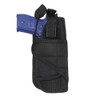 NcStar NcSTAR CVHOL3032B Tactical Vertical Universal Molle Pistol Modular Holster, black holster with pistol inserted, designed for tactical use with MOLLE attachment.