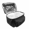 NcStar Ncstar CVKOLM3023T Medium Insulated Cooler Lunch Bag with Molle/Pal Webbing, Black, open with insulated interior and multiple pockets.