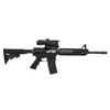 NcStar NcSTAR VSTP3940GV3 Mark Iii Tactical 3-9X40/P4 Sniper Scope - Black, mounted on a black rifle with adjustable stock and attached scope.