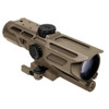 NcStar NcSTAR VSTP3940GV3T Mark III Tactical 3-9X40/P4 Sniper Scope - Tan, tactical sniper scope with adjustable magnification and mounts.