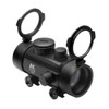 NcStar NcSTAR DBB130 1X30 B-Style Red Dot Sight / Weaver Base, tactical sight with adjustable knobs and protective lens covers for firearms.
