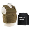 Vism By Ncstar BPCVPCVXL2963T-A Expert Plate Carrier Vest (2Xl+) With 10"X12" Level Iii+ PE Shooters Cut 2X Hard Ballistic Plates