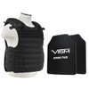 Vism By Ncstar BPLCVPCVQR2964B-A Quick Release Plate Carrier Vest With 11"X14' Level Iii+ Shooters Cut 2X Hard Ballistic Plates