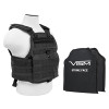 Vism By Ncstar BSCVPCV2924B-A Plate Carrier Vest With 10"X12' Level Iiia Shooters Cut 2X Soft Ballistic Panels