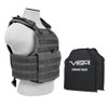 Vism By Ncstar BSCVPCV2924U-A Plate Carrier Vest With 10"X12' Level Iiia Shooters Cut 2X Soft Ballistic Panels