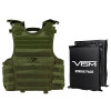 Vism By Ncstar BSCVPCVXC2963G-A Expert Plate Carrier Vest (Extra Small-Small) With 8"X10' Level Iiia Rectangle Cut 2X Soft Ballistic Panels