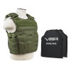 NcStar Vism By Ncstar BSCVPCVXL2963G-A Expert Plate Carrier Vest (2Xl+) With 10"X12" Level Iiia Shooters Cut 2X Soft Ballistic Panels 