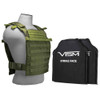 Vism By Ncstar BSLCVPCFL2995G-A Larger Fast Plate Carrier with 11"X14' Level Iiia Shooters Cut 2X Soft Ballistic Panels