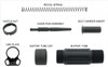 TacFire MAR139-B Tacfire MAR139-B 3.5" Short Pistol Buffer Tube System Dual Loop End Plate MAR139-B