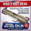NcStar NcSTAR VMARKMCET 223/556 Keymod Handguard, Two Piece Drop In Fit, Extended Length 13.5 inches, Tan color for AR-15 rifled guns.