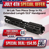 NcSTAR VMARMLCE 223/556 M-Lok Handguard/ Two Piece/ Drop In Fit/ Extended Length/ 13.5"L Black