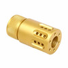 Guntec USA 1326-MB-P-MINI-GOLD Guntec USA 1326-MB-P-MINI-GOLD Mini Slip Over Barrel Shroud With Multi Port Muzzle Brake (Anodized Gold) 1326-MB-P-MINI-GOLD