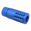 Guntec USA 1326-MB-P-S-308-BLUE Micro Slip Over Barrel Shroud With Multi Port Muzzle Brake (.308 Cal) (Anodized Blue)