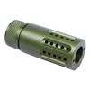 Guntec USA 1326-MB-P-S-308-GREEN Micro Slip Over Barrel Shroud With Multi Port Muzzle Brake (.308 Cal) (Anodized Green)