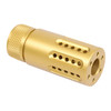 Guntec USA 1326-MB-P-S-GOLD Micro Slip Over Barrel Shroud With Multi Port Muzzle Brake (Anodized Gold)