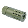 Guntec USA 1326-MB-P-S-GREEN Micro Slip Over Barrel Shroud With Multi Port Muzzle Brake (Anodized Green)